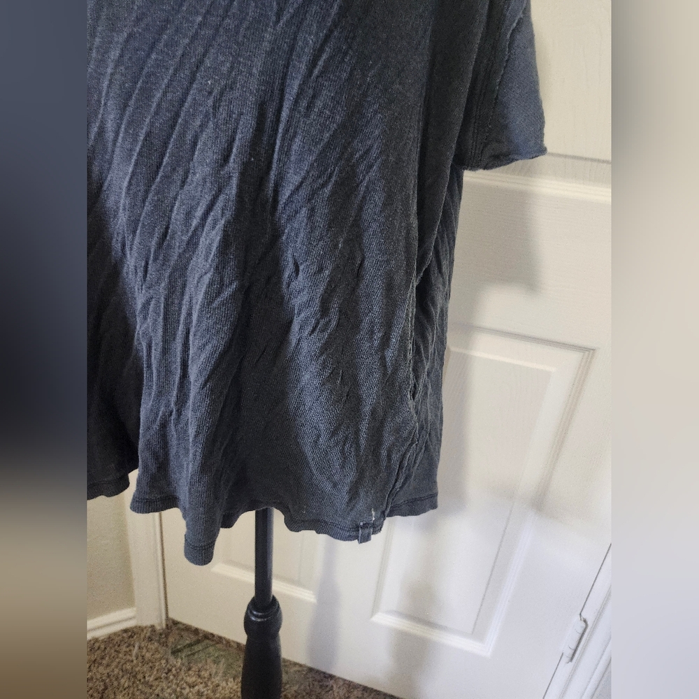 Free People We The Free Slate Blue Ribbed Riley Short Sleeve Tee XS - Picture 4 of 13